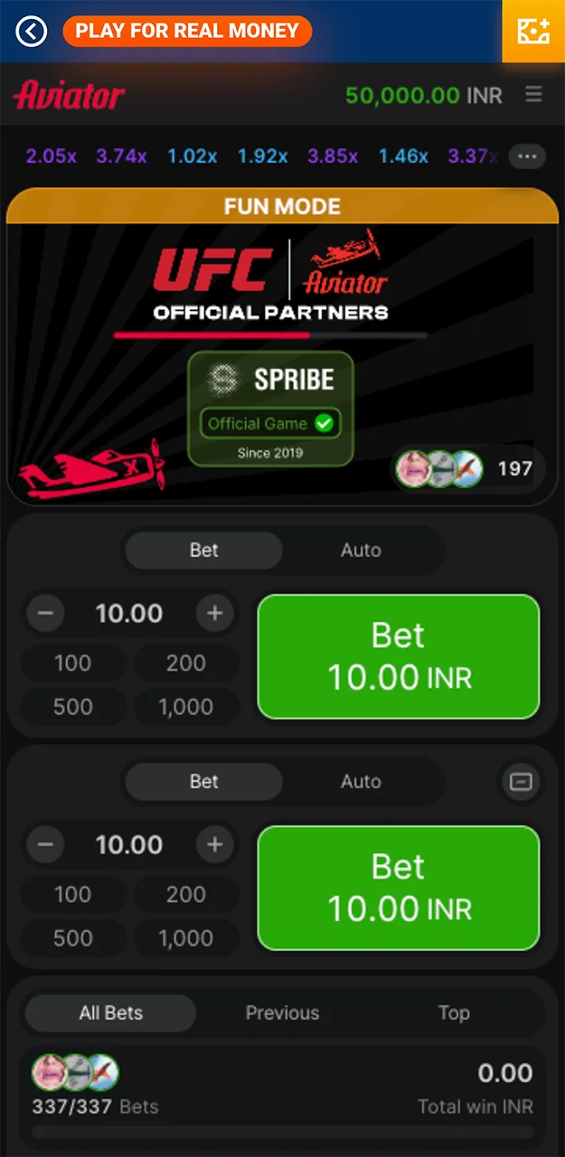 Take a look at the Aviator game interface and place your first bet in the Mostbet app.